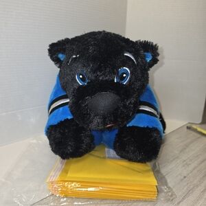 Vintage 2009 My Pillow Pet NFL Carolina Panthers Black And Blue